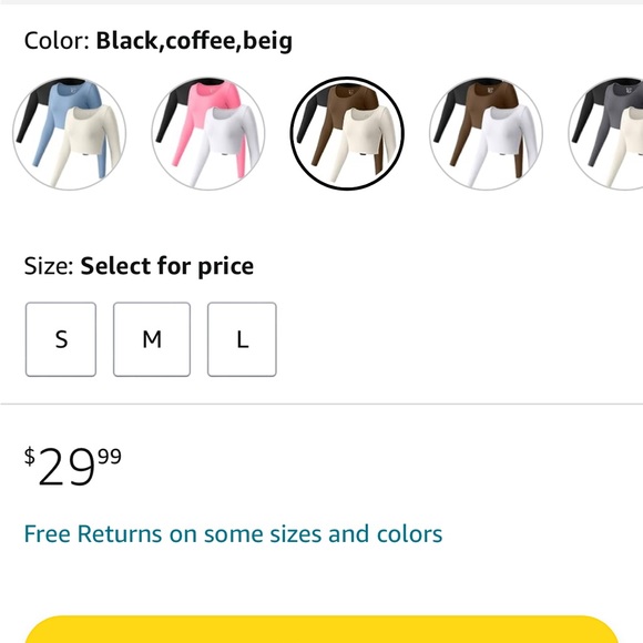 OQQ Crop Long Sleeve 3 Pack - Medium - Picture 6 of 6